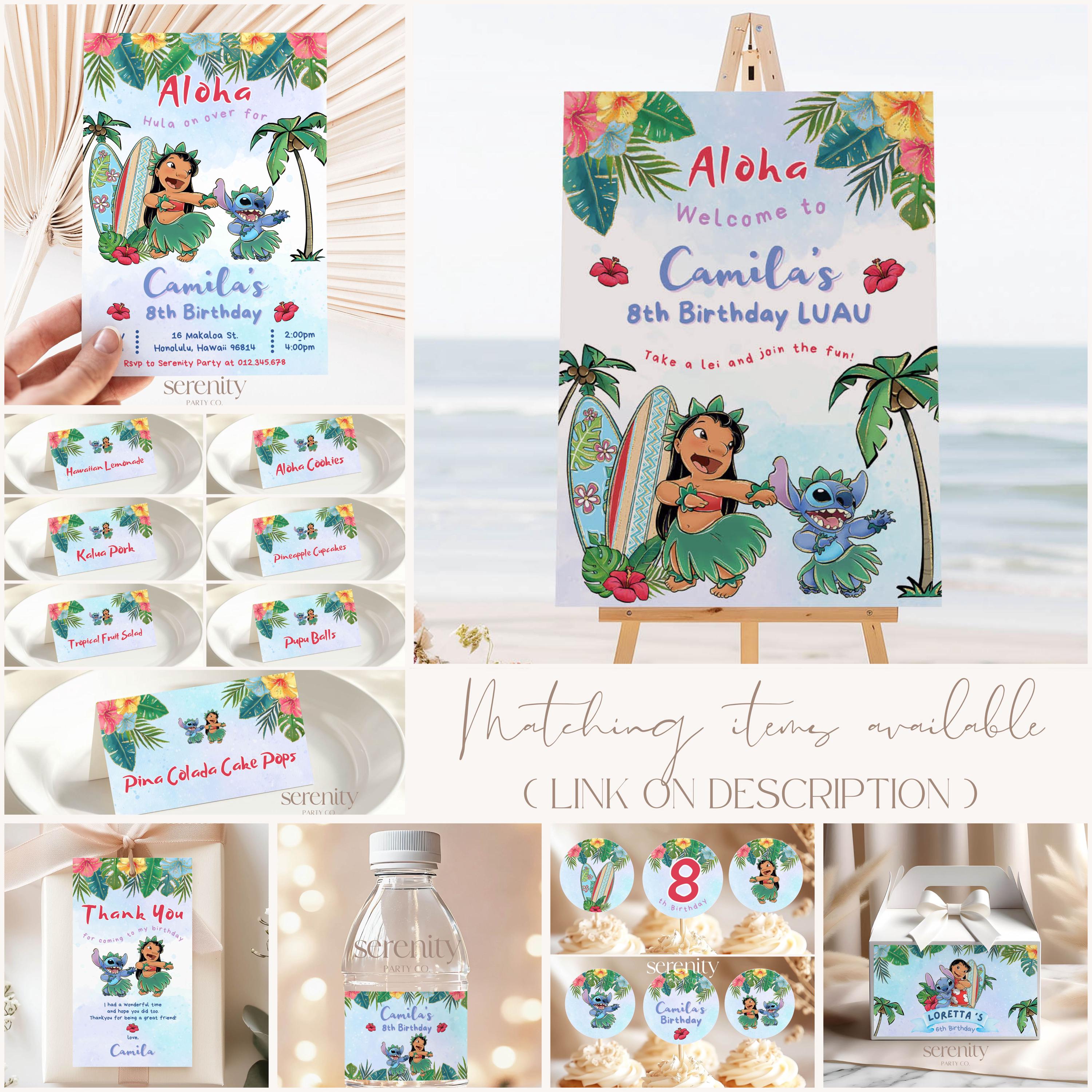 Lilo Stitch Birthday Party Welcome Sign, Editable Printable Aloha ...