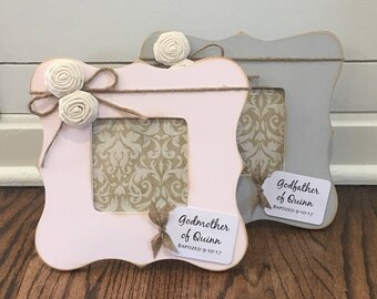 GODPARENTS Gift Baptism Gift for Godparents Christening Gift Godparents Frame Godfather gift Godmother gift Personalized Picture Frame baby
