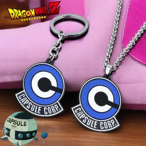Llavero con diseño de letras de Dragon Ball, colgante para cosplay, dijes de Capsule Corp para fans, accesorios para teléfono, idea de regalo única.