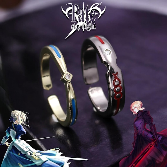 Fate Stay Night Saber Ring | Altria Pendragon Black Metal