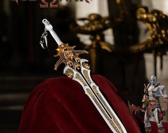 Porte-clés en métal God of War Lame de l'Olympe - Cadeau pour joueur