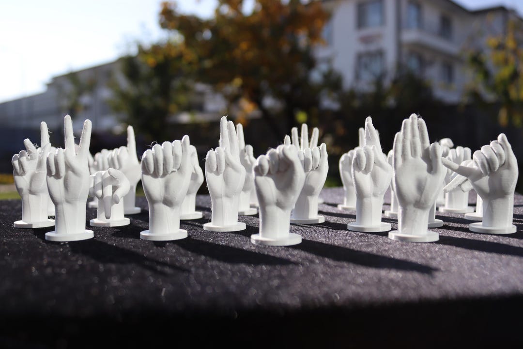 3D Printed Sign Language Alphabet Set – Tactile Learning Tool - Etsy