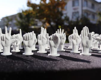 3D Printed Sign Language Alphabet Set – Tactile Learning Tool