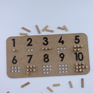Wooden Educational Number Board – Montessori Math Learning Toy