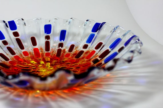 Starburst Fused Glass Bowl
