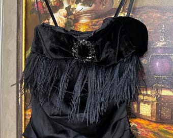 Vintage 90s DOLCE GABBANA Lace Tank Top | D&G Black V-neck Top