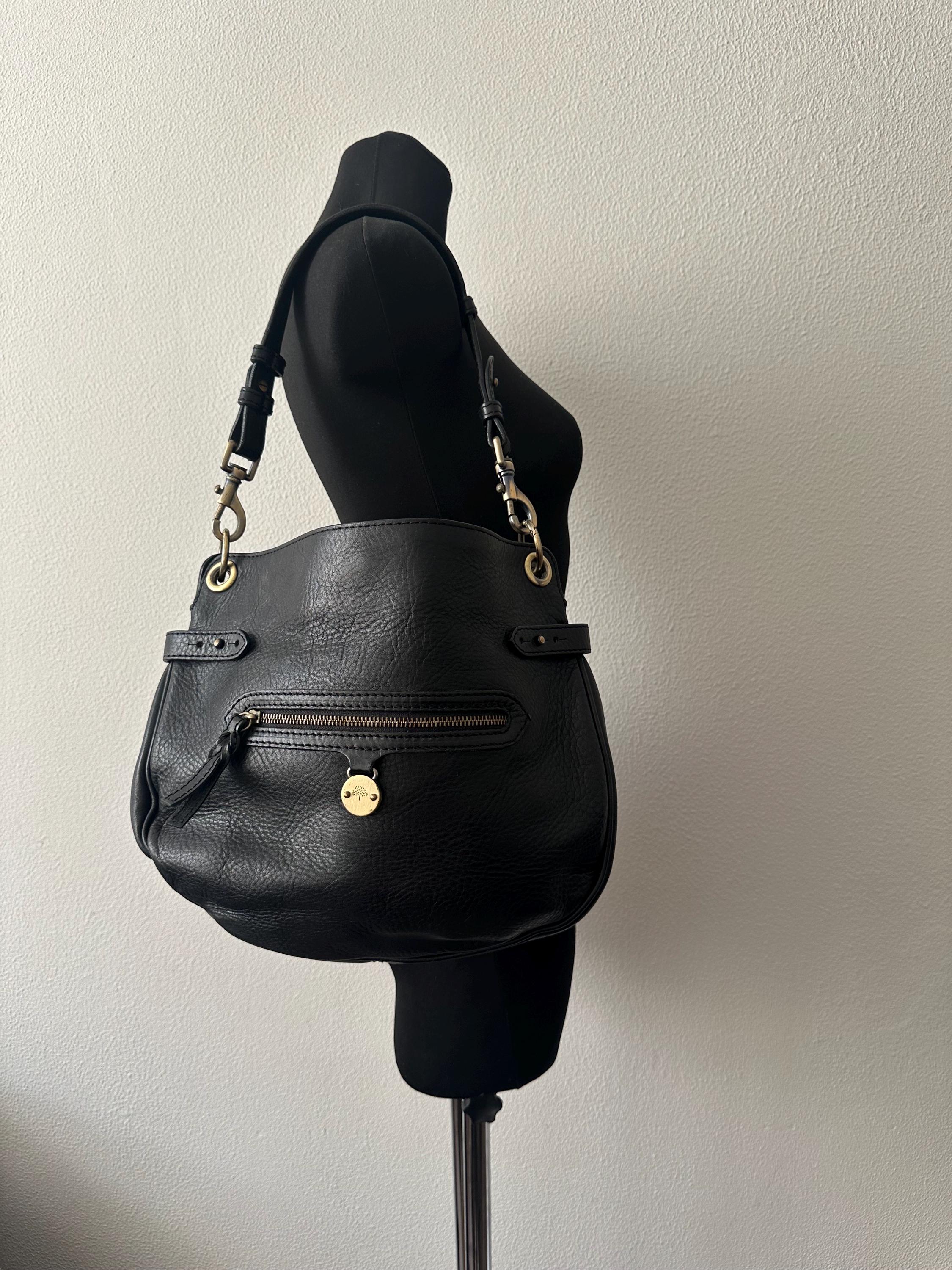 ショルダーバッグ・ポシェット Mulberry Leather Shoulder Bag With Logo Mulberry Leather Fold-Over Shoulder Bag - Blue Shoulder Bags