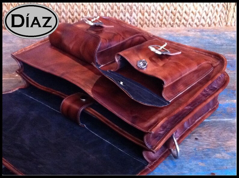 15in MacBook Pro DIAZ Medium Geunine Leather Briefcase Backpack Laptop Messenger Bag Satchel in Antique Light Brown