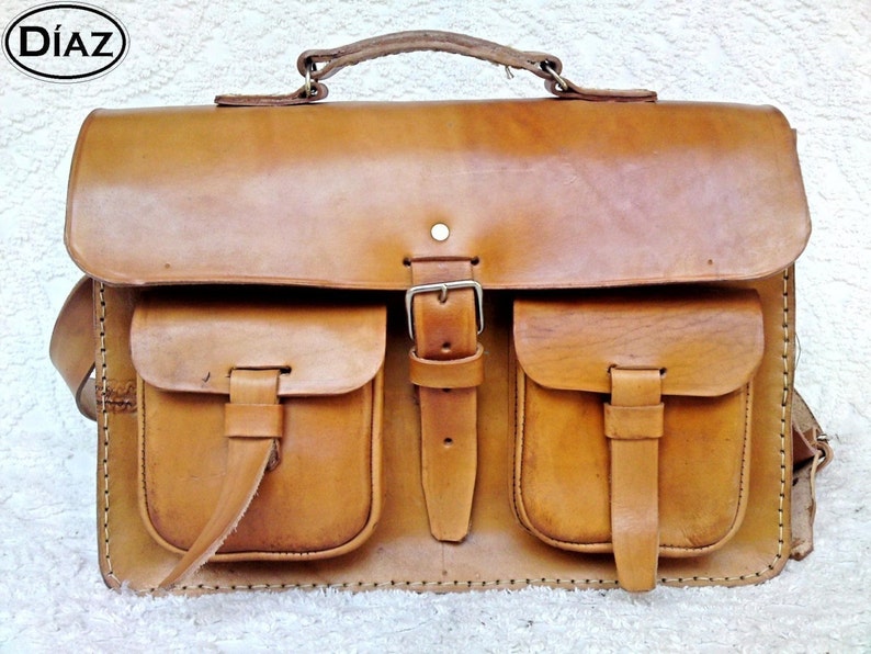 Light Tan Brown Rawhide Leather Messenger Laptop Satchel Bag - Etsy