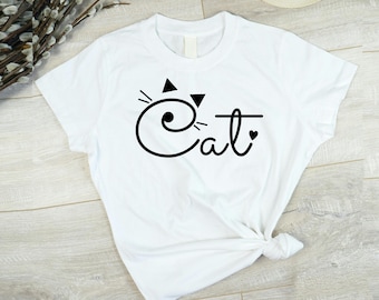 Minimalist Cat Outline Logo: Playful Kitty Design (Digital Download)