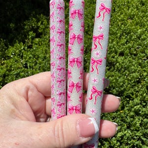 Pink bow gel pens, handmade pens, glitter pens, resin pen, paper mate pen, ink joy pen, teacher appreciation gift, birthday