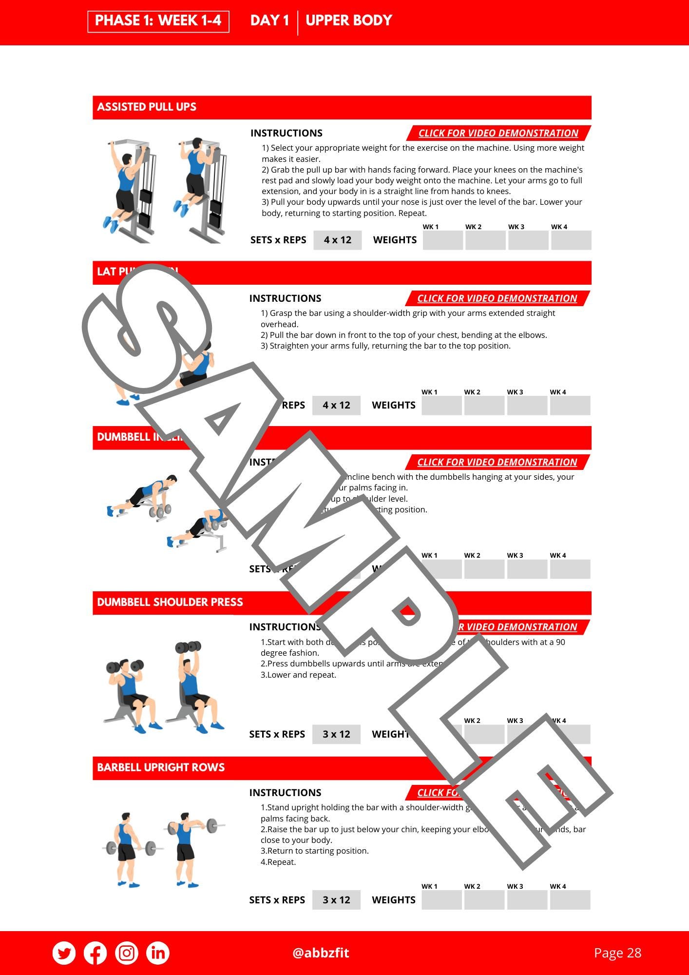 The Ultimate 12 Week Shred Workout Guide - Men's Edition - Etsy