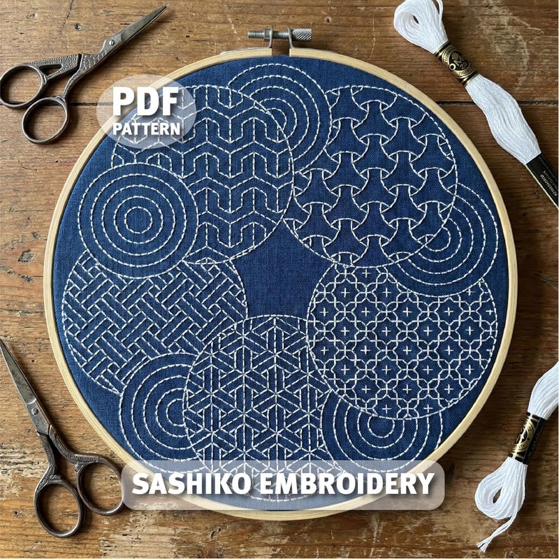 Motifs Sashiko Imprimer