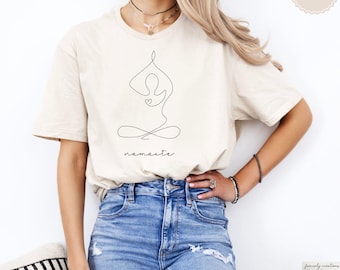 Yogashirt dame spiritueel shirt yoga geschenk Yoga Oberteil Pilates shirt Yogakleding Motiverend T-shirt Self Love Mental Health shirt