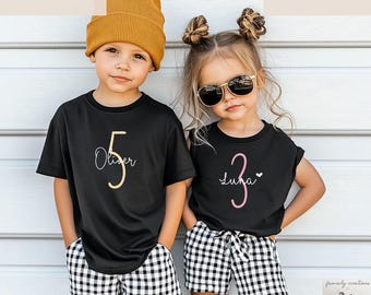 personalsiertes geburtstagsgeschenk kinder mit name und zahl geburtstagsshirt madchen jungen geburtstagsoutfit kindergeburtstags 3 4 5 6 7 8