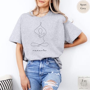 Yoga shirt damen spiritual shirt yoga geschenk Yoga Oberteil Pilates Shirt Yogakleidung Motivational T-shirt Self Love Mental Health Shirt Sport Grey