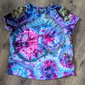 アイスダイ ジオード タイダイ レディース プラスサイズ Tシャツ 送料無料
