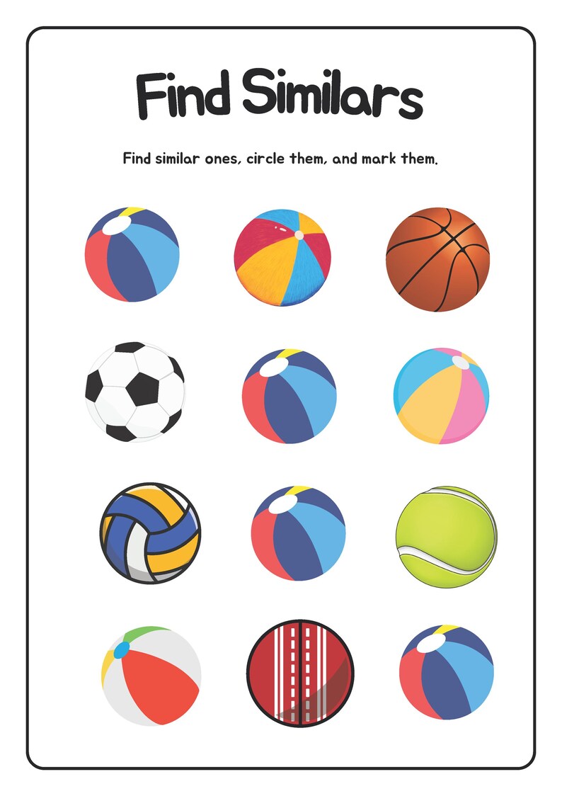 Printable Matching Worksheets, Match the Picture, Kindergarten ...
