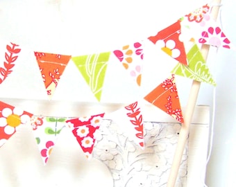 Fabric Bunting Grey Lime Green Party Wedding Celebration Decor 3m Lets Party