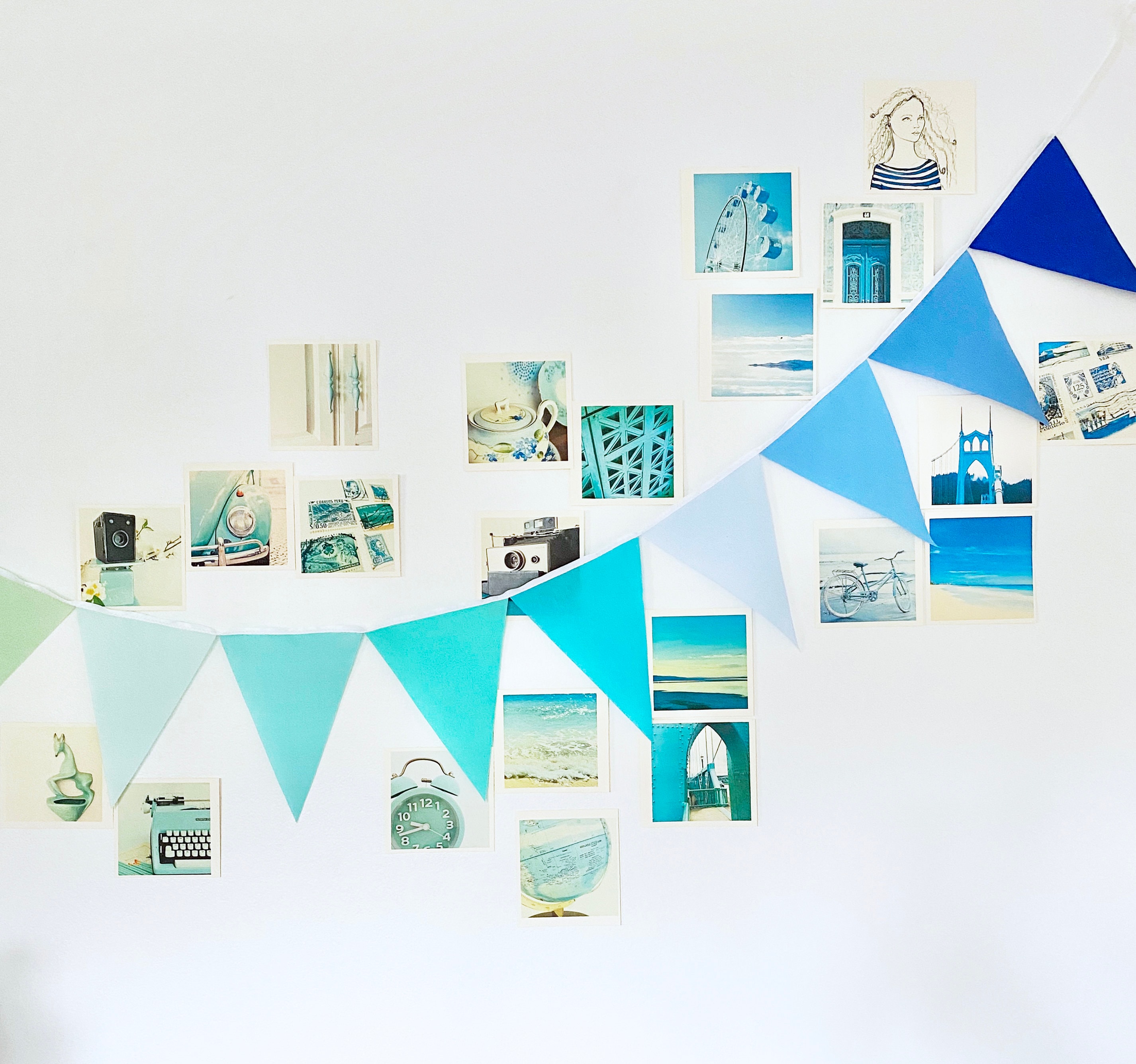 Garland Bunting Flags - Mixed Blue main image 0