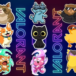 VALORANT STICKERS! Valorant Animal Stickers, Perfect size for Laptops!