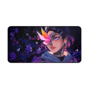 Clove Butterfly Valorant Desk Mat for Gamers, Valorant Mousepad, Gaming Decor, Valorant Fan Gift, Gaming Desk Accessories