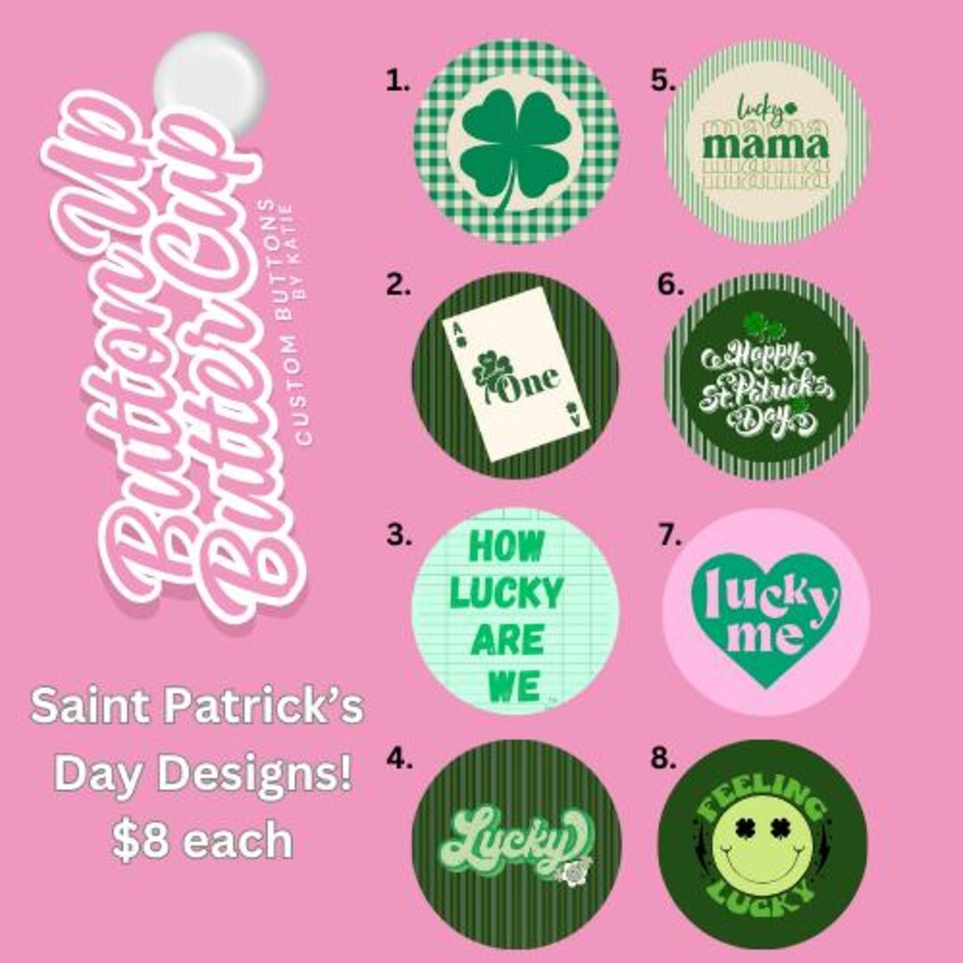 Saint Patrick's Day Pins Buttons 3-inch - Etsy