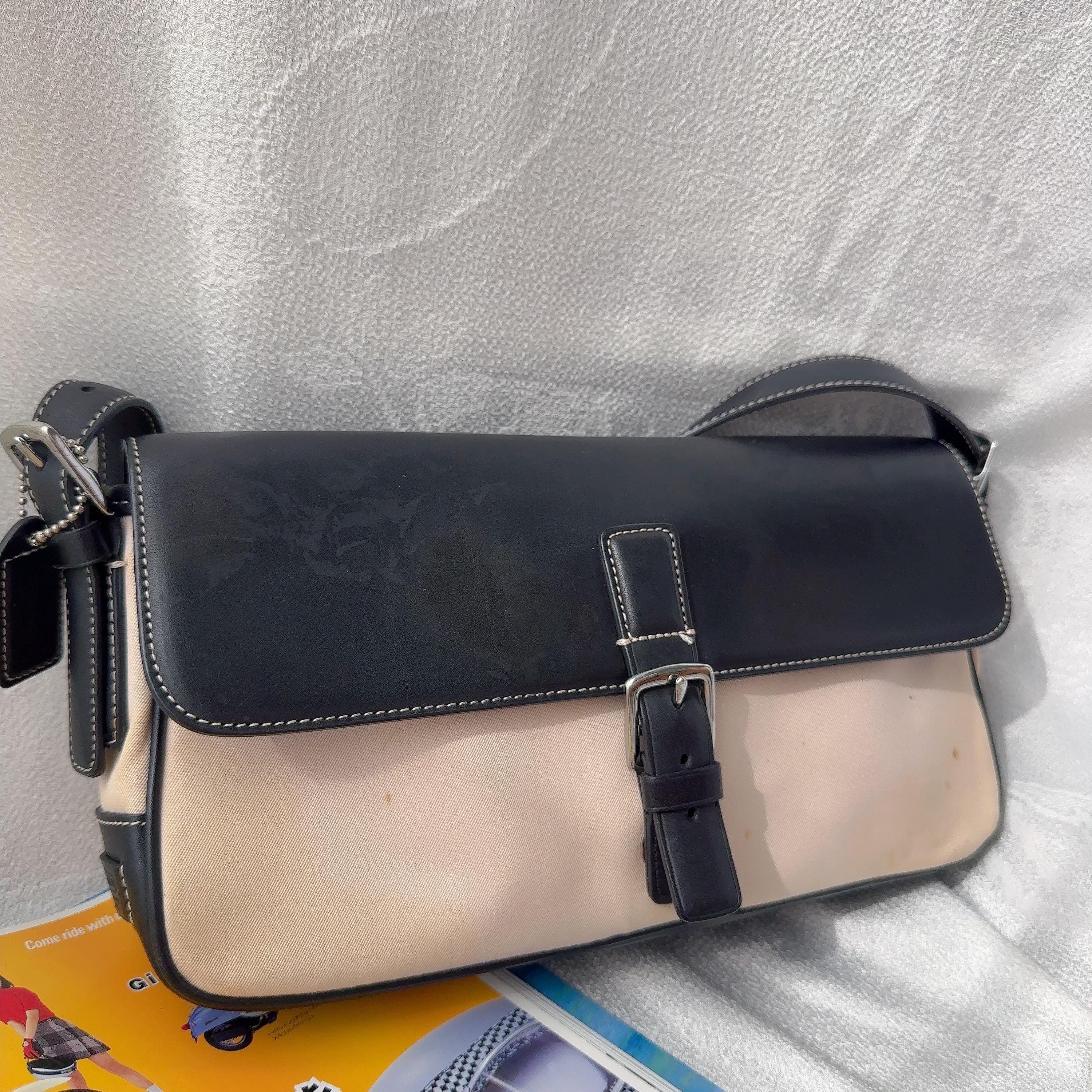 Vintage Coach Hampton Flap Shoulder Bag - Authentic Y2K Cream