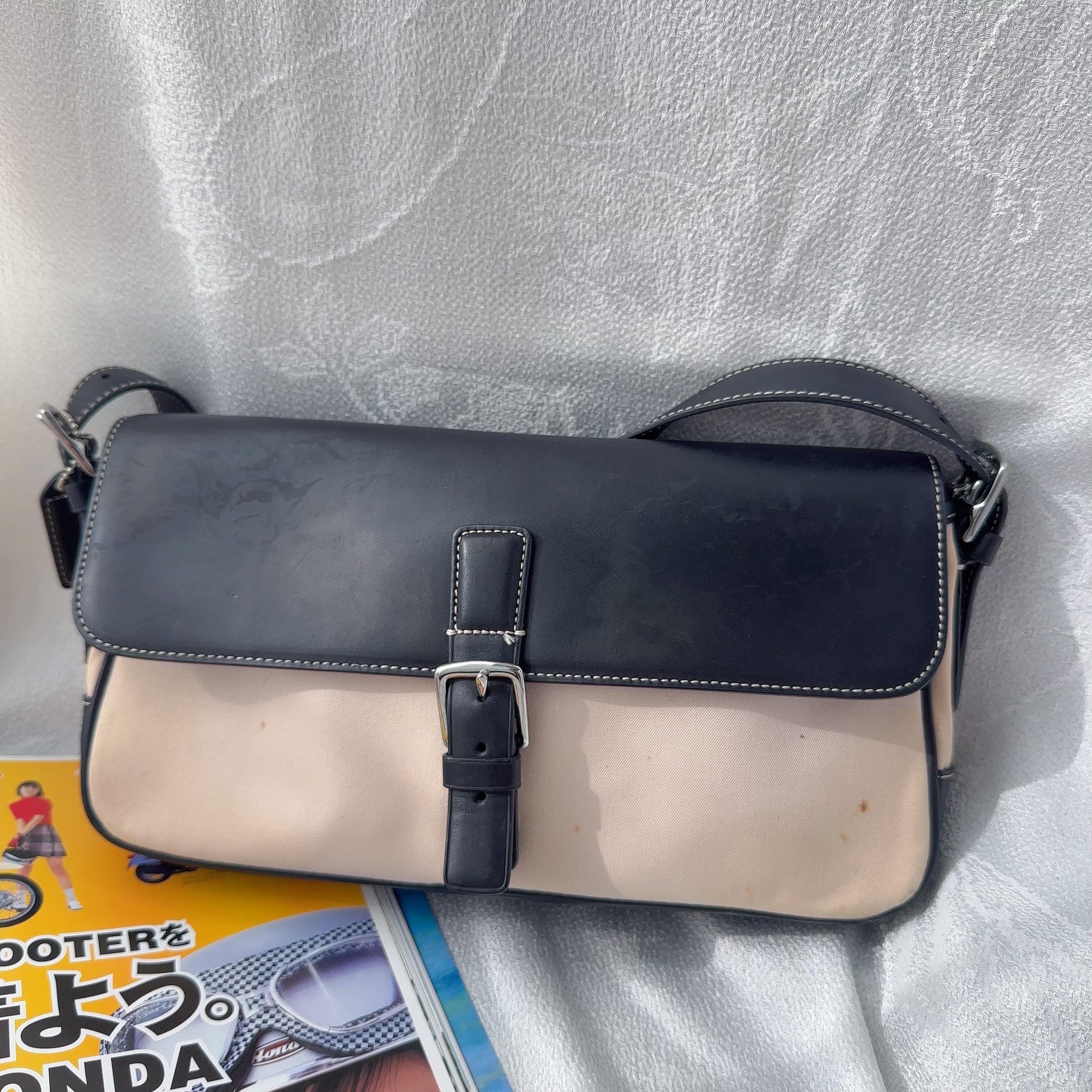 Vintage Coach Hampton Flap Shoulder Bag - Authentic Y2K Cream