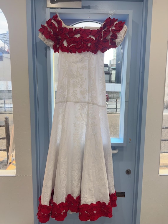 Red Ruffle Maxi Dress: Romantic Off-shoulder Boho Gown - Etsy