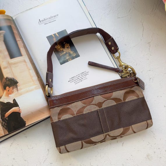 バッグ vintage coach old waist pouch brown Vintage Coach NYC British Tan Zippered Pouch Bag - Etsy