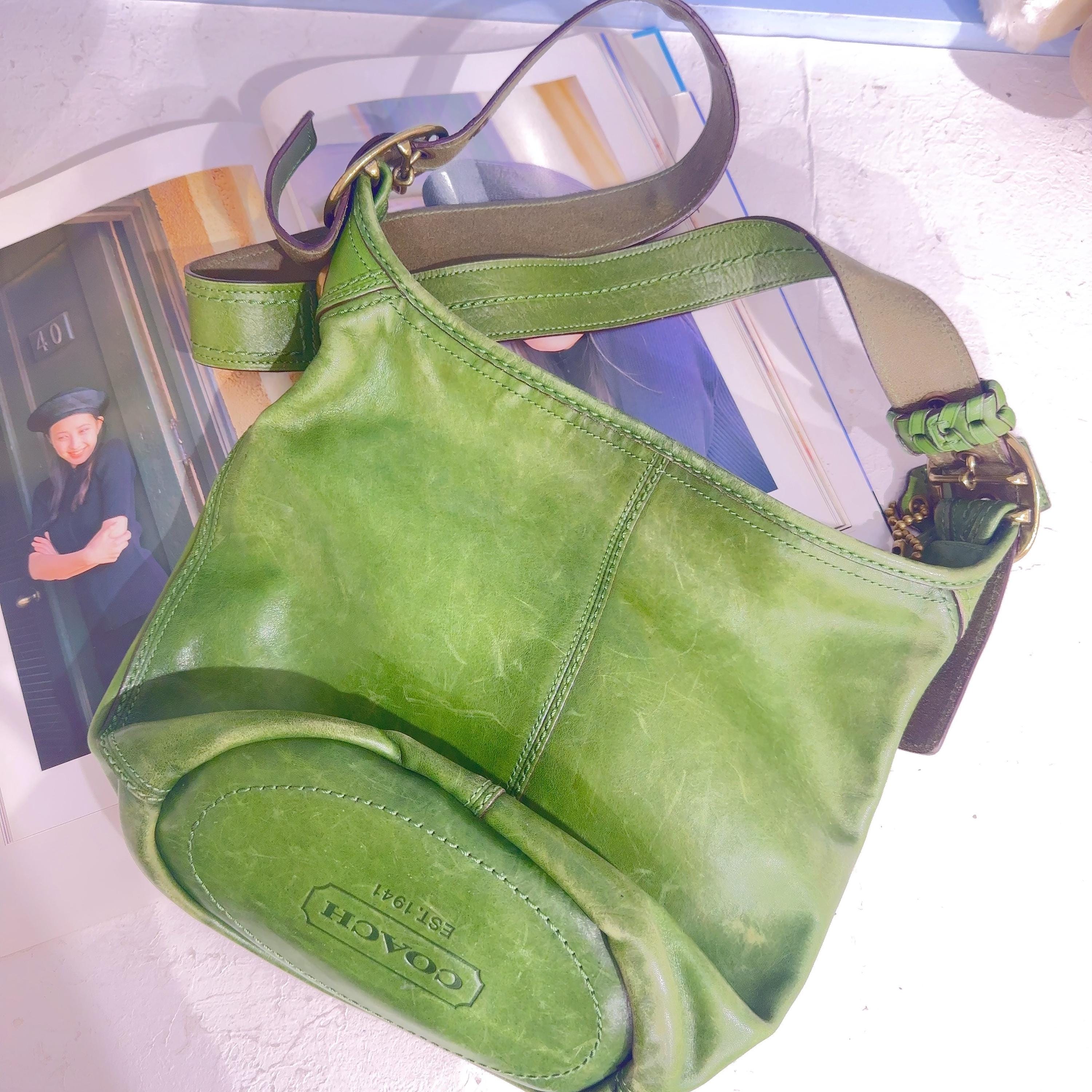 Green Vintage Coach Bag - Etsy Norway