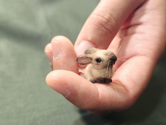 OOAK 1:12 Scale Realistic Miniature Rabbit "Caspar"