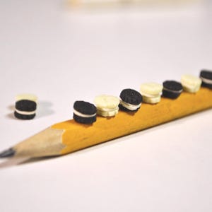Miniature Chocolate Sandwich Cookies Polymer Clay 1:12 Scale