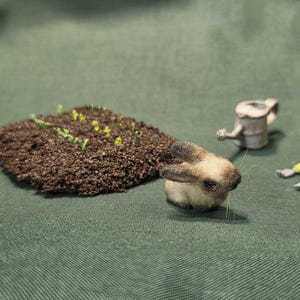 OOAK 1:12 Scale Realistic Miniature Rabbit "Caspar" image 4