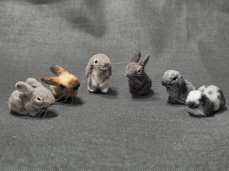OOAK 1:12 Scale Realistic Miniature Rabbit "Caspar" image 7