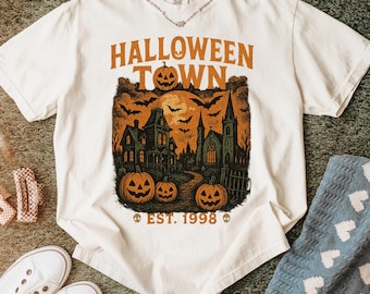 Halloweentown Shirt, Vintage Halloween Shirt, Retro Halloween University Spooky Unisex Shirt, Halloween Comfort Colors, Halloween Crewneck