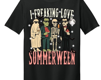 Summerween Shirt, Halloween Ghost Shirts, Spooky Summer, Halloween Crewneck, Spooky Season, Horror Night Shirt, Halloween Gift