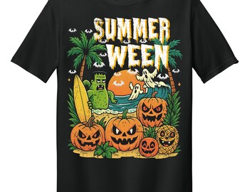 Summerween Shirt, Halloween Pumpkin Shirts, Spooky Summer, Halloween Crewneck, Spooky Season, Horror Night Shirt, Halloween Gift