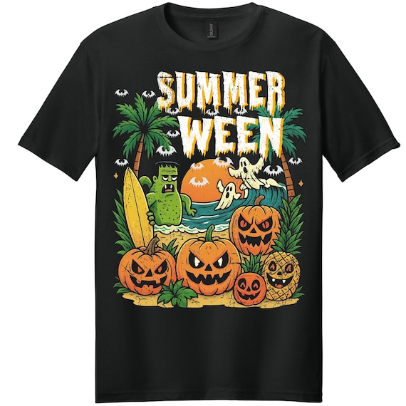 Summerween Shirt, Halloween Pumpkin Shirts, Spooky Summer, Halloween Crewneck, Spooky Season, Horror Night Shirt, Halloween Gift