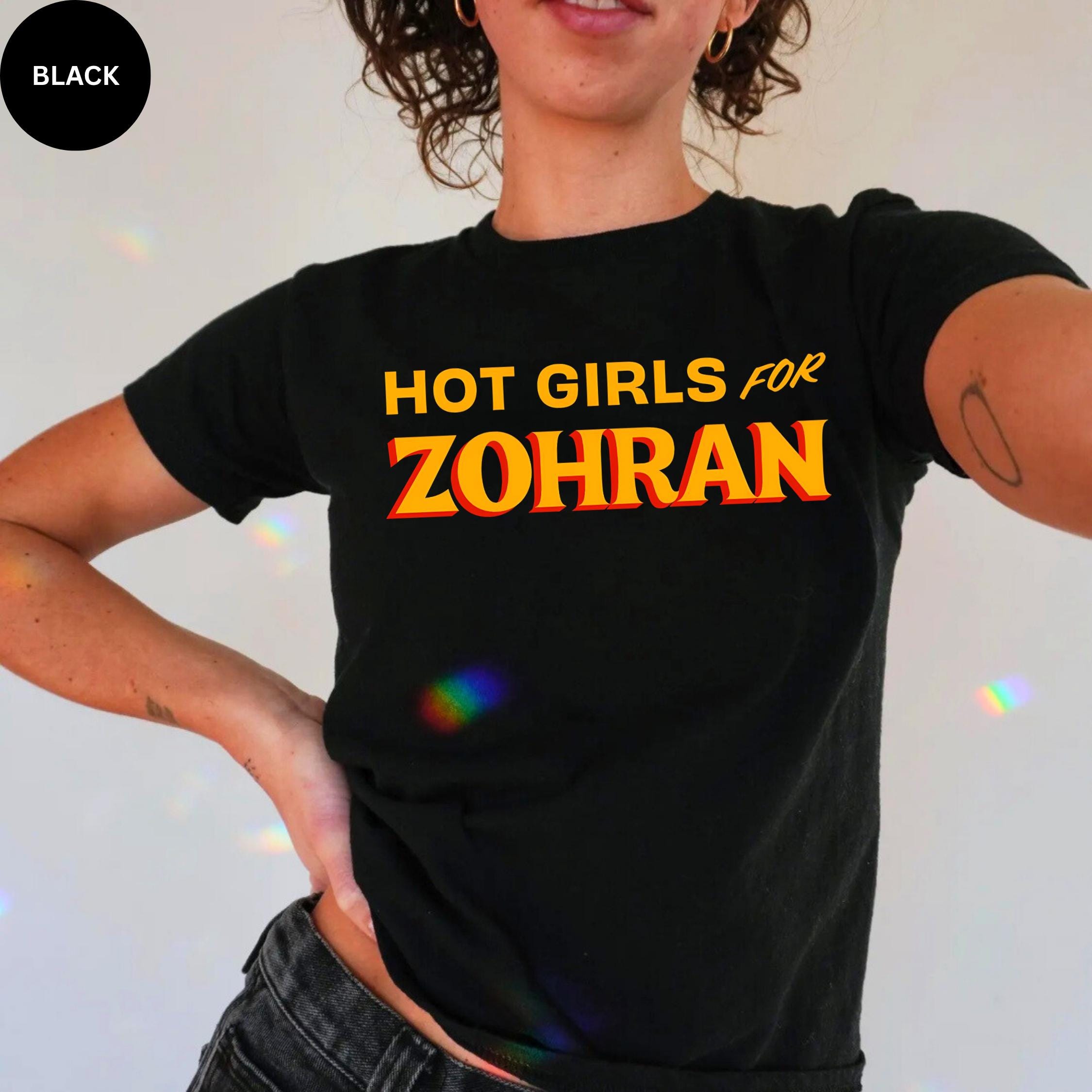 Hot Girls for Zohran Tee, Zohran for NYC, Zohran Mamdani, Vote Zohran Shirt, Zohran Mamdani Baby Tee, Feminist shirt, 90s Baby Tee