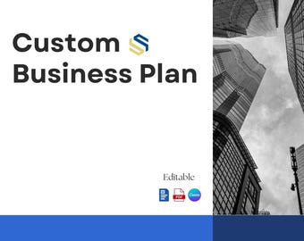 Plan de negocios personalizado / Escrito profesionalmente y adaptado a las necesidades de su negocio