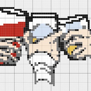 Può includere: Tre bicchieri in stile pixel art che brindano. Il bicchiere a sinistra è rosso, il bicchiere al centro è blu e il bicchiere a destra è giallo.