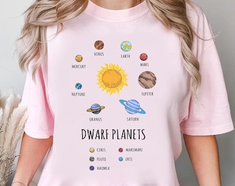 Solar System Dwarf Planets Shirt - Ceres Pluto Haumea Makemake Eris Tee - Space Science Astronomy Shirt