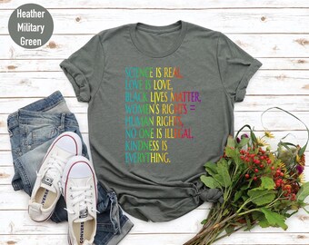 Equality & Kindness T-Shirt: Rainbow Pride, Human Rights Activist Tee