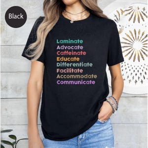 Laminate Advocate Caffeinate Shirt – Funny SPED Teacher Tee for Educators, Special Ed Staff & Coffee-Loving Teachers