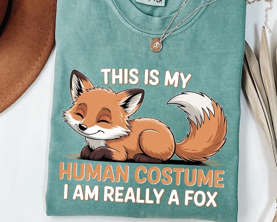 Funny Fox Shirt: This Is My Human Costume Tee