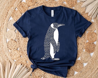 Minimalist Penguin Graphic Tee - Simple Modern Design