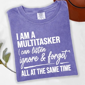 Camiseta divertida para personas multitarea: Camiseta con humor sarcástico para mujeres