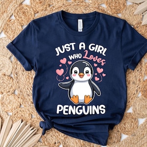 Shirt Just a Girl Who Loves Penguins - schattig T-shirt pinguïn - leuk dierenvriendshirt - pinguïn mooi ontwerp cadeau voor meisjes